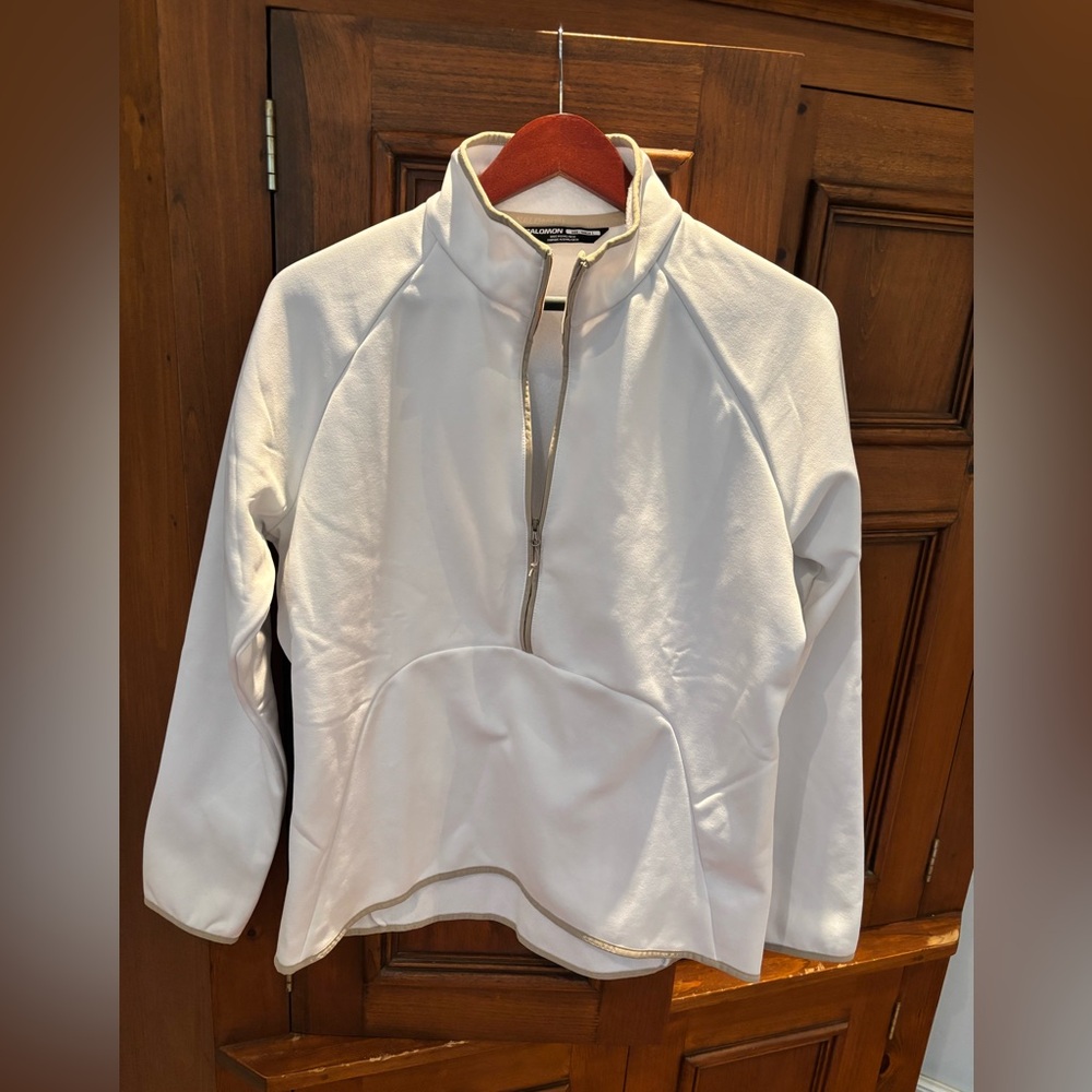 Salomon White and Cream Half-Zip Pullover